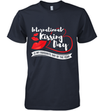 Womens Funny, International Kissing Day, International Kissing Day V Neck T Shirt Premium Men's T-Shirt