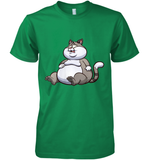 Womens Fat Cat Funny Chubby Cat  International Cat Day V Neck T Shirt Premium Men's T-Shirt