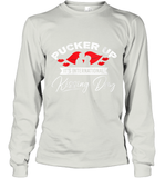 Womens Funny, International Kissing Day, Pucker UP it's V Neck T Shirt Long Sleeve T-Shirt