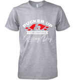 Womens Funny, International Kissing Day, Pucker UP it's V Neck T Shirt Premium Men's T-Shirt