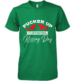Womens Funny, International Kissing Day, Pucker UP it's V Neck T Shirt Premium Men's T-Shirt