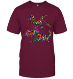 Womens Colourful Dinosaur International dot day V Neck T Shirt T-Shirt