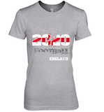 Womens England Flag Football Supporter Sports Gifts V Neck T Shirt Premium Women's T-Shirt