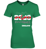 Womens England Flag Football Supporter Sports Gifts V Neck T Shirt Premium Women's T-Shirt