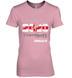 Womens England Flag Football Supporter Sports Gifts V Neck T Shirt Premium Women's T-Shirt