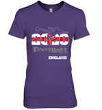 Womens England Flag Football Supporter Sports Gifts V Neck T Shirt Premium Women's T-Shirt