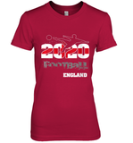 Womens England Flag Football Supporter Sports Gifts V Neck T Shirt Premium Women's T-Shirt