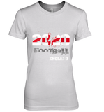 Womens England Flag Football Supporter Sports Gifts V Neck T Shirt Premium Women's T-Shirt