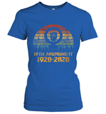 Womens 19th Amendment 1920 2020 Women's Right To Vote Retro Sunset V Neck T Shirt Women's T-Shirt