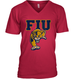 Womens FIU Panthers College NCAA PPFIU01 V Neck T Shirt V-Neck T-Shirt