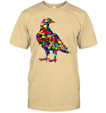 Womens Colourful Dove Bird International Dot day V Neck T Shirt T-Shirt