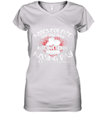 Womens Funny, International Kissing Day, Kisses for free. One day V Neck T Shirt Women's V-Neck T-Shirt
