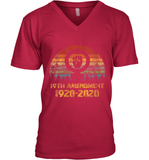 Womens 19th Amendment 1920 2020 Women's Right To Vote Retro Sunset V Neck T Shirt V-Neck T-Shirt