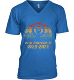 Womens 19th Amendment 1920 2020 Women's Right To Vote Retro Sunset V Neck T Shirt V-Neck T-Shirt