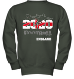 Womens England Flag Football Supporter Sports Gifts V Neck T Shirt Youth Sweatshirt