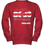 Womens England Flag Football Supporter Sports Gifts V Neck T Shirt Youth Sweatshirt