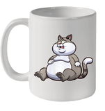 Womens Fat Cat Funny Chubby Cat  International Cat Day V Neck T Shirt Ceramic Mug 11oz