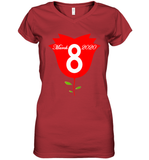Womens Happy International Women's Day shirt for Youth Women  Back Tank Top Women's V-Neck T-Shirt