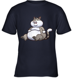 Womens Fat Cat Funny Chubby Cat  International Cat Day V Neck T Shirt Youth T-Shirt