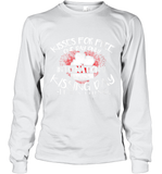 Womens Funny, International Kissing Day, Kisses for free. One day V Neck T Shirt Long Sleeve T-Shirt