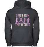 Womens Girls Run The World  International Women's Day Feminist V Neck T Shirt Youth Hoodie