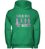 Womens Girls Run The World  International Women's Day Feminist V Neck T Shirt Youth Hoodie