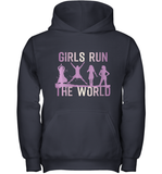 Womens Girls Run The World  International Women's Day Feminist V Neck T Shirt Youth Hoodie