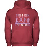 Womens Girls Run The World  International Women's Day Feminist V Neck T Shirt Youth Hoodie
