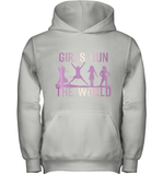 Womens Girls Run The World  International Women's Day Feminist V Neck T Shirt Youth Hoodie